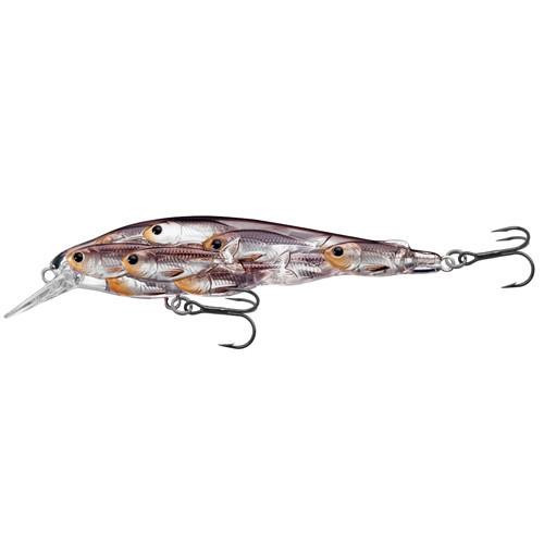 LiveTarget Lures Yearling Baitball Jerkbait 3 3/4", Number 4 Hook Size, 3'-4' Depth, Silver/Black
