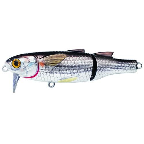 LiveTarget Lures Mullet Wakebait 3 1/2", Number 4 Hook Size, 0'-1' Depth, Silver/Black