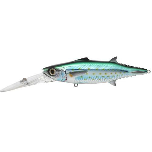 LiveTarget Lures Spanish Mackerel Trolling Bait 6", Number 2/0 Hook Size, 0'-25+' Depth, Silver/Blue/Green