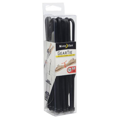 Nite Ize Gear Tie ProPack 12" Black (Per 12)