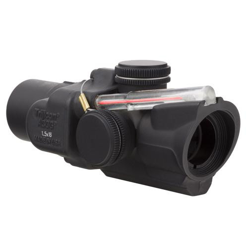 Trijicon ACOG 1.5x16S Compact Low Height Scope Dual Illuminated Red Ring and 2 MOA Center Dot Reticle, Black