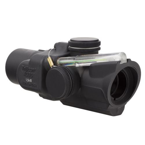 Trijicon ACOG 1.5x16S Compact Low Height Scope Dual Illuminated Green Ring and 2 MOA Center Dot Reticle, Black