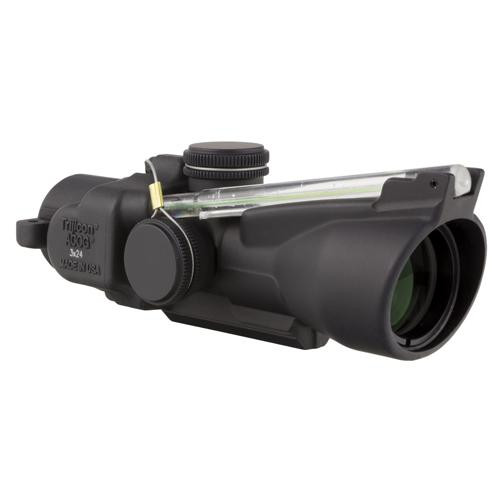 Trijicon ACOG 3x24mm Compact Low Height Scope Dual Illuminated Green Crosshair 7.62x39/123 Grains Ballistic Reticle, Black