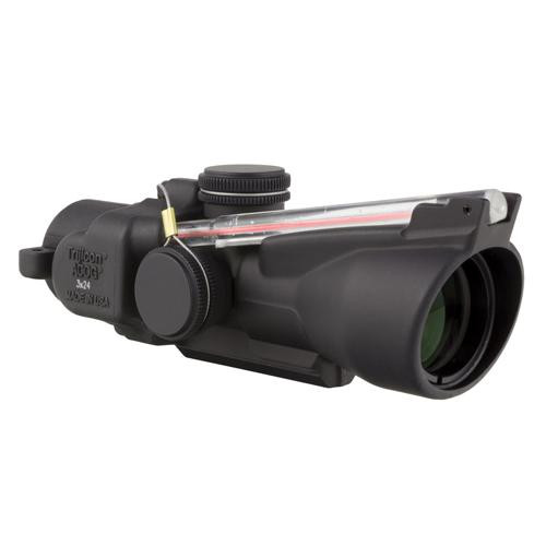 Trijicon ACOG 3x24mm Compact Low Height Scope Dual Illuminated Red Horseshoe/Dot 7.62x39/123 Grains Ballistic Reticle, Black