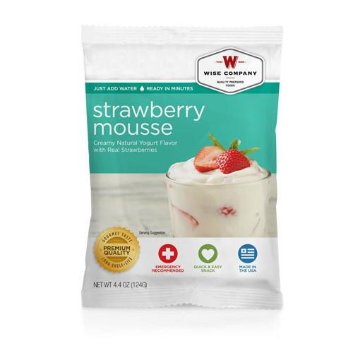 Wise Foods Dessert Dish Strawberry Mousse, 4 Servings