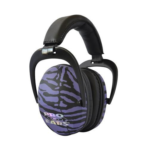 Pro Ears Ultra Sleek Noise Reduction Rating 26dB, Purple Zebra