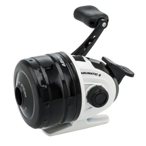 Abu Garcia Abumatic S Spincast Reel 10, 4.3:1 Gear Ratio, 2 Bearings, 8 lb Max Drag Ambidextrous, Boxed