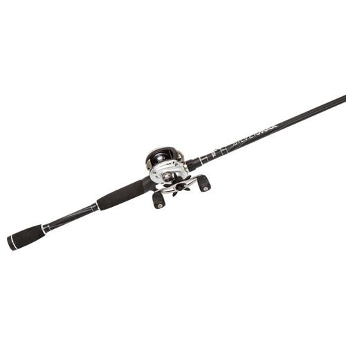 Abu Garcia Silver Max Baitcast Low Profile Combo 6.4:1 Gear Ratio. 6 Bearings, 7 1pc Rod, 10-20 lb Line Rate, Fast Action, RH
