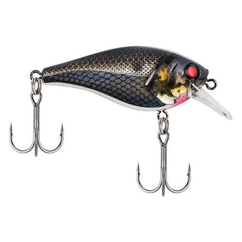 Berkley SquareBull Hard Bait 2 3/8" Length, 3'-6' Swimming Depth, 2 Hooks, Black Silver, Per 1