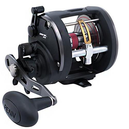 Penn Warfare Level Wind Reel 30, 3.9:1 Gear Ratio, 3 Bearings, 15 lb Max Drag, Right Hand, Clam Package