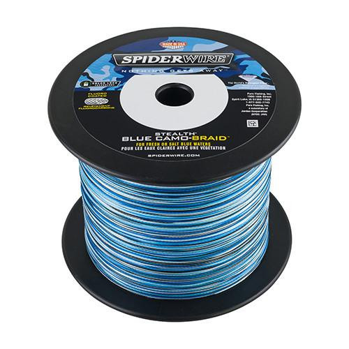 Spiderwire Stealth Braid 3000 Yards, 10 lbs Strength, 0.008" Diameter, Blue Camo