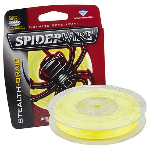 Spiderwire Stealth Braid 200 Yards, 20 lbs Strength, 0.010" Diameter, Hi-Vis Yellow
