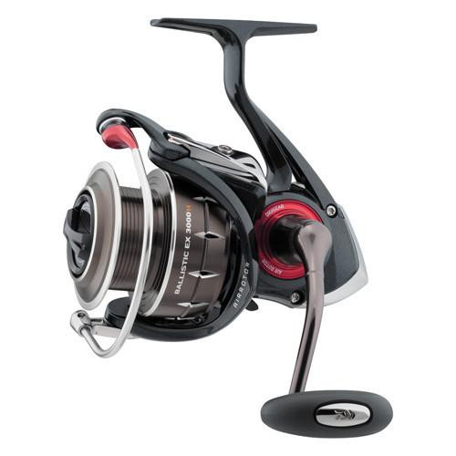Daiwa Ballistic EX Spinning Reel 3000, 5.6:1 Gear Ratio, 1CRBB, 8BB, 1RB Bearings, 15.4 lb Max Drag, Ambidextrous