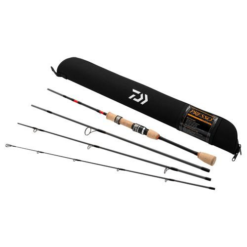 Daiwa Presso Ultralight Pack Spinning Rod 6 Length, 4 Piece Rod, Ultralight Power, Fast Action