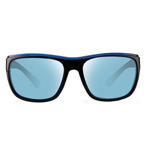 REVO Remus Sunglasses Black Frames, Blue Water Serilium Lens
