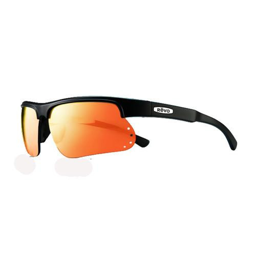 REVO Cusp S Sunglasses Matte Black Frames, Solar Orange Serilium Lens