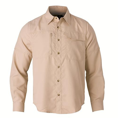 Browning Phenix Shooting Shirts Long Sleeve, Khaki, Medium