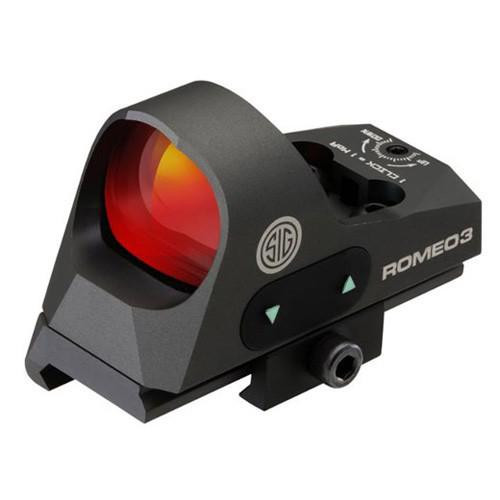 Sig Sauer Romeo3 Reflex Sight, 1x25mm, 3 MOA Dot, 1.0 MOA Adjustable