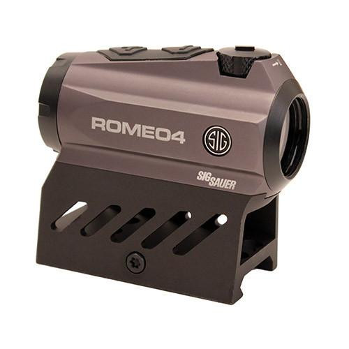 Sig Sauer Romeo4 Red Dot Sights 2 MOA Red Dot Reticle, .50 MoA Adjustments, Graphite