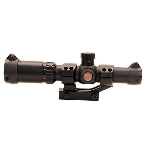 Truglo Tru Brite 30 Series Scope 1-4x24mm, Duplex Mil-Dot Reticle, 30mm Tube, Matte Black