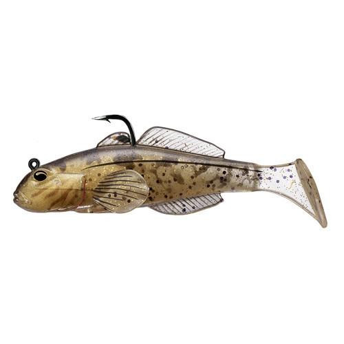 LiveTarget Lures Goby Paddle Tail 3 1/4", Number 1/0 Hook Size. Variable Depth, Natural/Gold