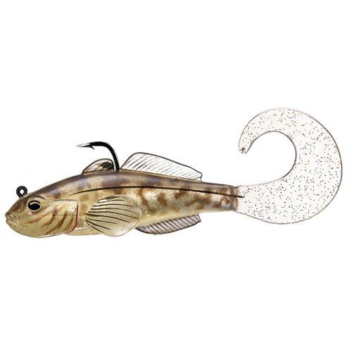 LiveTarget Lures Goby Single Tail 3 5/8", Number 2/0 Hook Size, Variable Depth, Natural