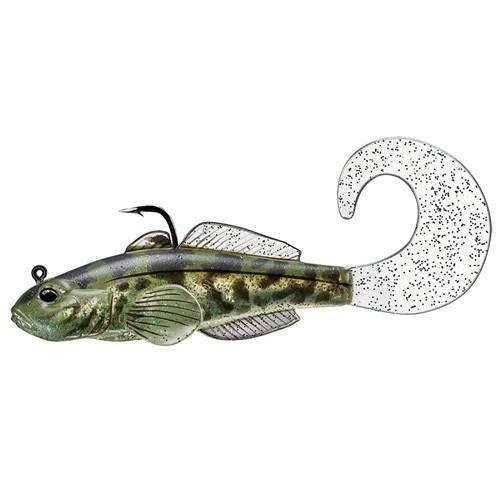 LiveTarget Lures Goby Single Tail 3 1/4", Number 1/0 Hook Size. Variable Depth, Green