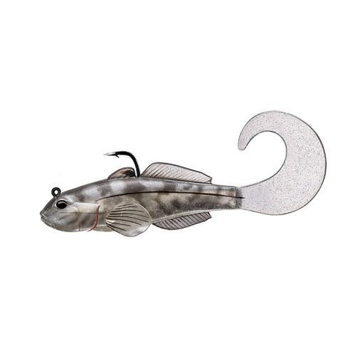 LiveTarget Lures Goby Single Tail 3 5/8", Number 2/0 Hook Size, Variable Depth, Smoke
