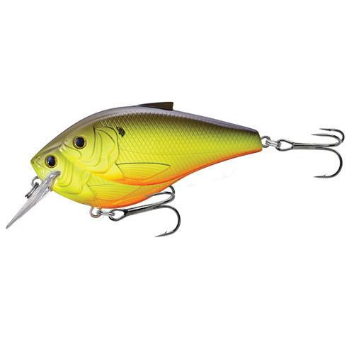 LiveTarget Lures Threadfin Shad Squarebill 3 1/2" Number 1/0 Hook Size, 5'-6' Depth, Chartreuse/Black