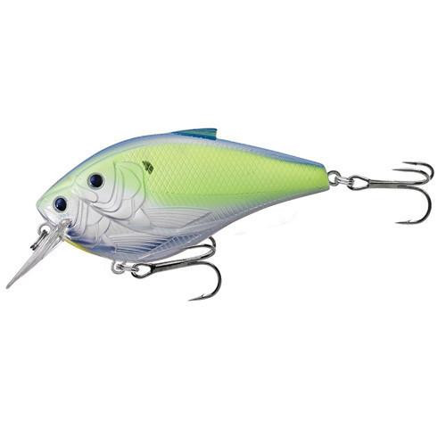 LiveTarget Lures Threadfin Shad Squarebill 3 1/2" Number 1/0 Hook Size, 5'-6' Depth, Metallic Lime/Gray