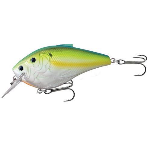 LiveTarget Lures Threadfin Shad Squarebill 3" Number 1 Hook Size, 4'-5' Depth, Chartreuse/Pearl/Blue