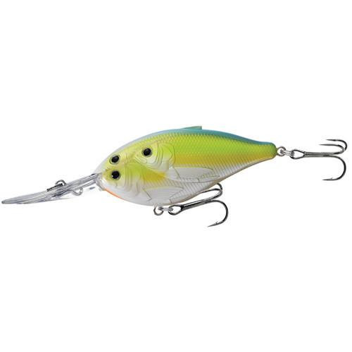 LiveTarget Lures Threadfin Shad Crankbait 2 3/4", Number 4 Hook Size, 12' Depth, Chartreuse/Pearl/Blue