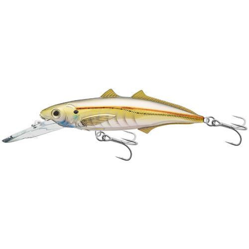 LiveTarget Lures Cigar Minow Jerkbait 6", Number 2/0 Hook Size, 15'-20' Depth, Pearl/Gold