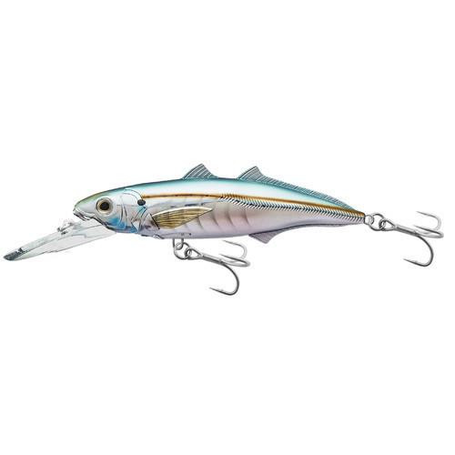 LiveTarget Lures Cigar Minow Jerkbait 6", Number 2/0 Hook Size, 15'-20' Depth, Pearl/Aqua