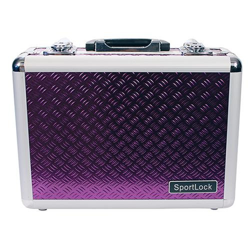 SportLock AlumaLock Double Handgun Case Purple