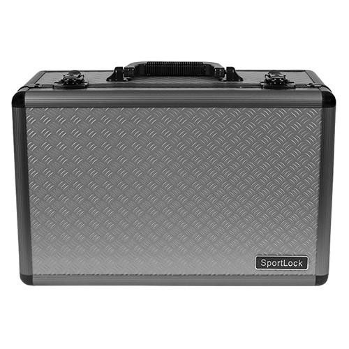 SportLock AlumaLock Pluckable Quad Handgun Case, Gray