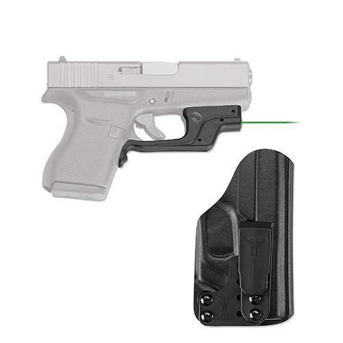Crimson Trace Glock 42, 43 with Green Laserguard with Holster, Clam Package