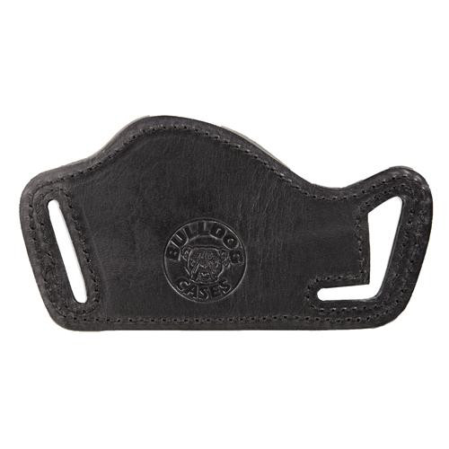 Bulldog Cases Leather Lay Flat Holster Most Large Frame Autos, Black, Right Hand