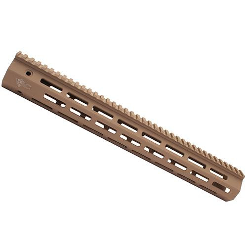 Troy Industries 15" M-LOK 5.56 Rail Aluminum, Flat Dark Earth with VTAC Logo