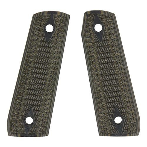 Pachmayr G-10 Tactical Pistol Grips Ruger 22/45, Green/Black Fine