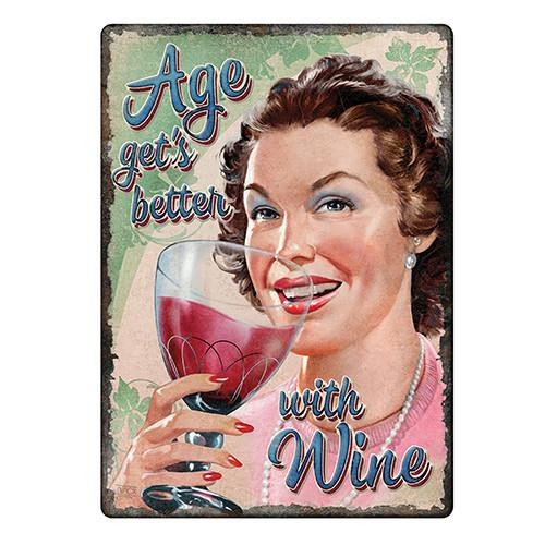 Rivers Edge Products 12" x 17" Tin Sign Age Gets Better