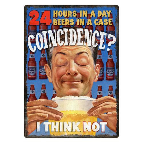Rivers Edge Products 12" x 17" Tin Sign 24 Hours and Beers