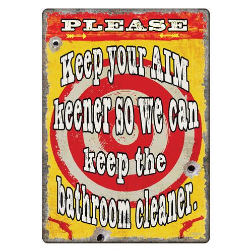 Rivers Edge Products 12" x 17" Tin Sign Keep Your Aim Keener