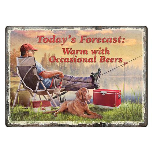 Rivers Edge Products 12" x 17" Tin Sign Warm Ocasional Beers