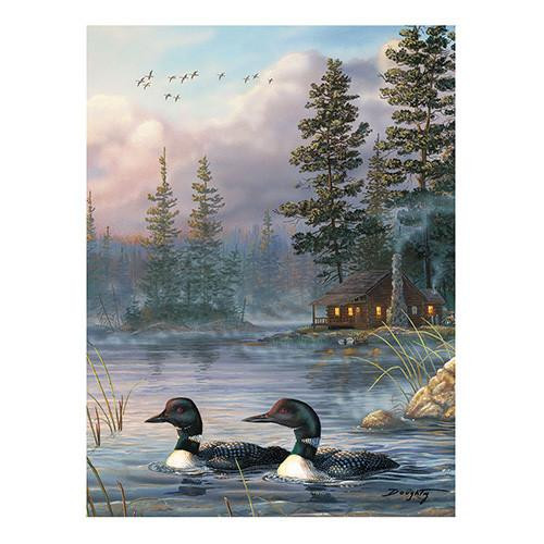 Rivers Edge Products 16"x12" LED Wall Art Autumn Air Loons