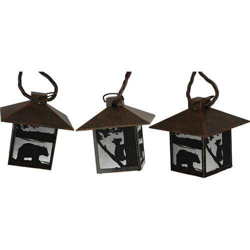 Rivers Edge Products Lantern Light Set Rustic Bear