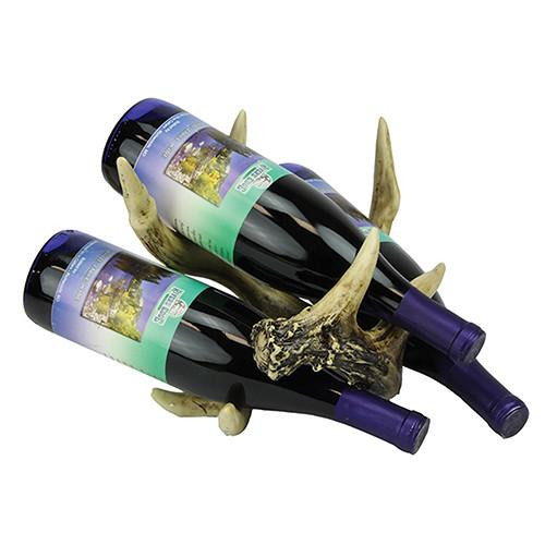 Rivers Edge Products 3 Bottle Antler Wine Bottle Holder
