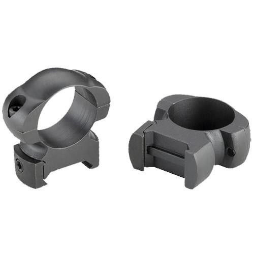 Weaver Mount Ring Pair 1" Main-Tube, High, Matte Black