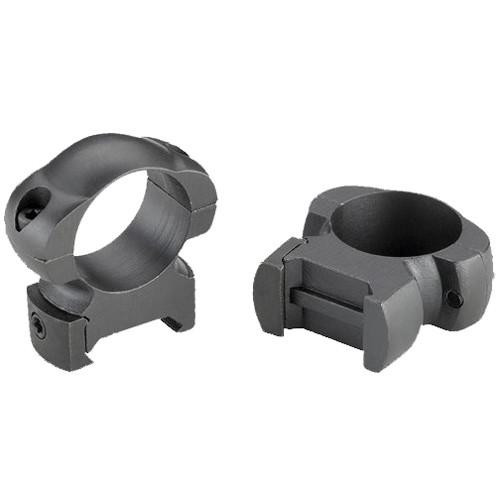 Weaver Mount Ring Pair 30mm Main-Tube, Medium, Matte Black