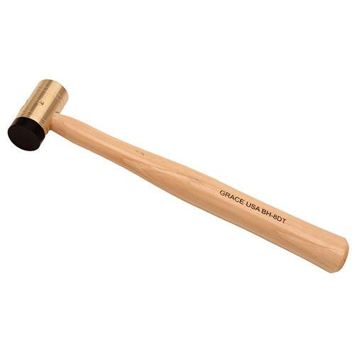 Grace USA Tools Delrin Tipped Brass Hammer 8 oz